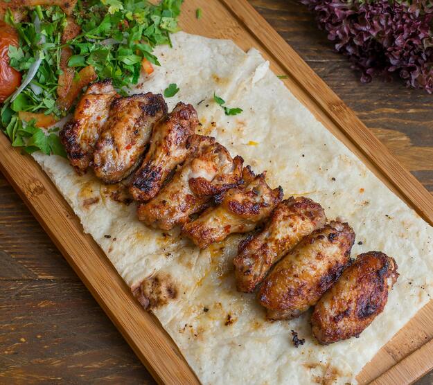 Chicken and veggie wrap