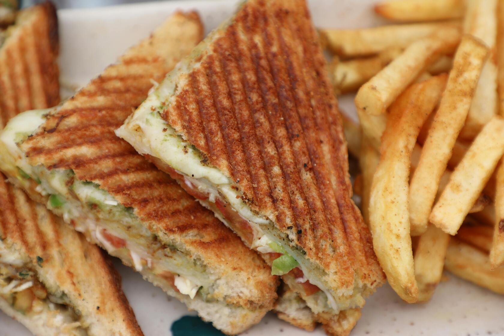 Grilled vegetable panini